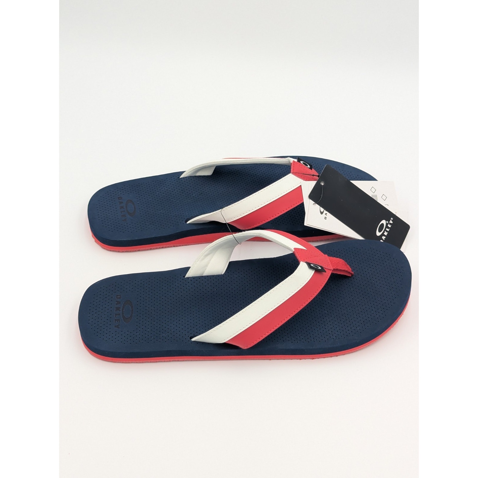 Oakley Mens Size 8 Burke Flip Flops Sandals Red White Blue Usa Patriotic July 4 — image 5 of 7